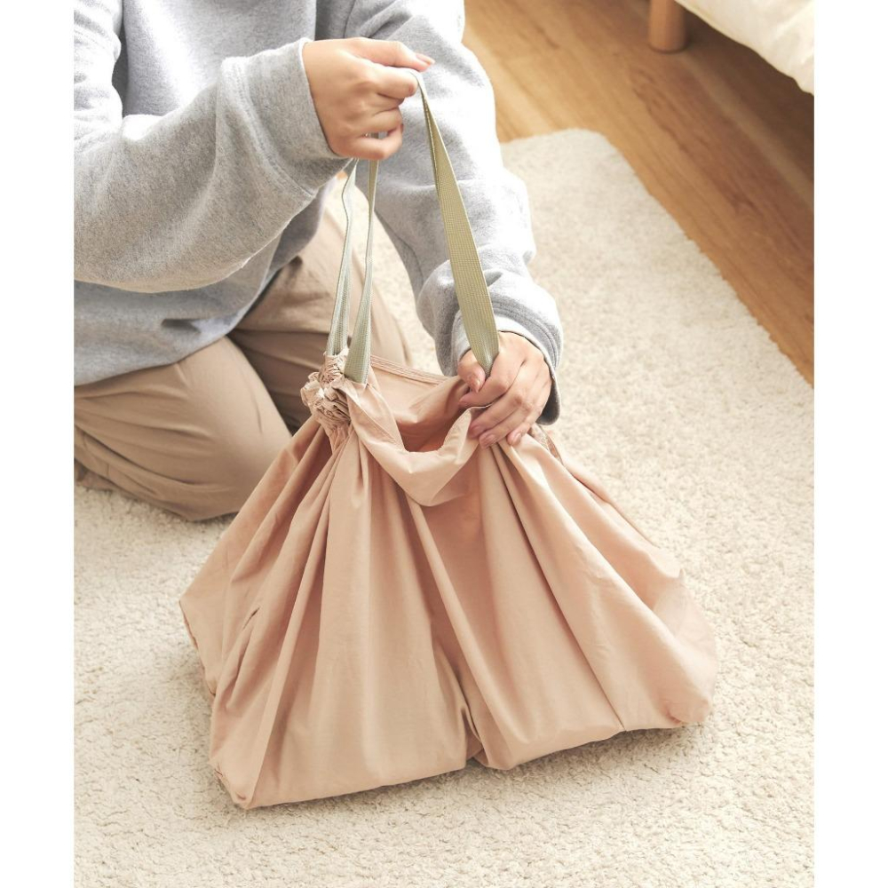 現貨在台24hr出貨🇯🇵購物籃環保袋 抽繩 束口 多用途購物袋 買菜包 環保袋 購物袋 折疊包-細節圖2