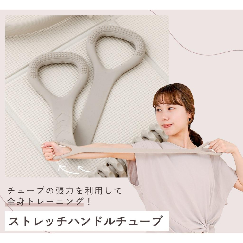 現貨在台24hr出貨🇯🇵3coins 居家運動用品 瑜伽墊 彈力帶 緩衝墊 滾筒 運動包 墊上運動 彈力球 按摩球 瑜伽-細節圖3