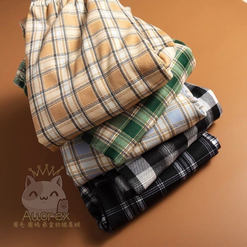 秋冬褲 格子褲 學生褲 高腰褲 寬松褲 直筒褲 格子 加絨褲 加厚 保暖 休閒褲 闊腿褲 百搭 薄款 夏季款-細節圖2