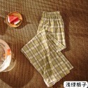 秋冬褲 格子褲 學生褲 高腰褲 寬松褲 直筒褲 格子 加絨褲 加厚 保暖 休閒褲 闊腿褲 百搭 薄款 夏季款-規格圖10