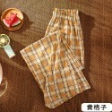 秋冬褲 格子褲 學生褲 高腰褲 寬松褲 直筒褲 格子 加絨褲 加厚 保暖 休閒褲 闊腿褲 百搭 薄款 夏季款-規格圖10