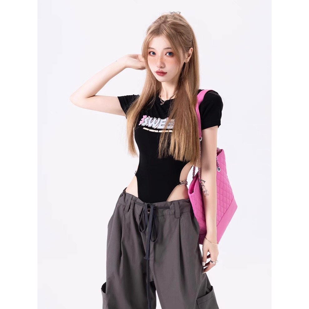 工裝褲 好面料 多巴胺 甜酷 抽繩 寬鬆褲子 粉色工裝褲 工裝褲 長褲 闊腿褲 女裝 LISA BLACKPINK-細節圖4