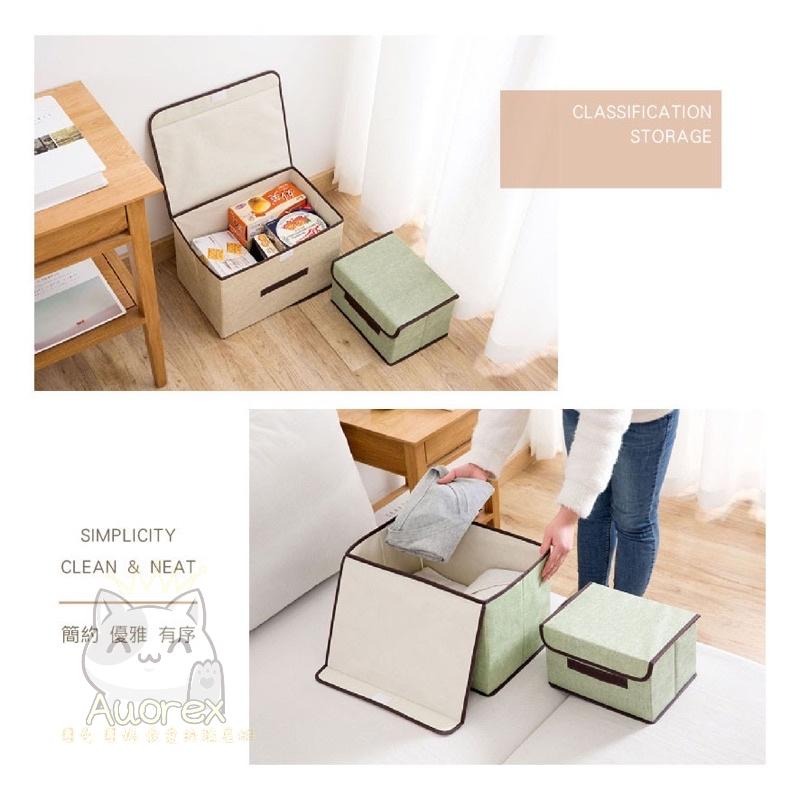 大容量麻棉收納箱 置物箱 衣物整理箱 布藝收納箱 置物 收納籃 折疊置物箱 折疊收納箱 收納盒 儲物箱-細節圖5