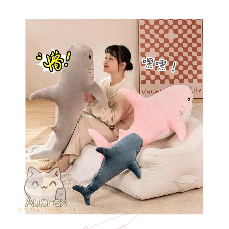 鯊魚抱枕 大鯊魚娃娃 鯊魚玩偶 160cm 鯊魚靠枕 公仔 娃娃玩偶 鯊魚長條 趴睡 靠腰 夾腿長枕 情人節 交換禮物-細節圖5