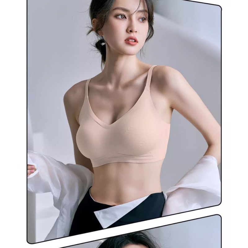 韓版 漫畫胸內衣 無痕內衣 背心式內衣 女內衣 小胸聚攏 顯大加厚 外擴 文胸罩 無鋼圈 可拆卸胸墊 肩帶可調-細節圖9