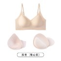 韓版 漫畫胸內衣 無痕內衣 背心式內衣 女內衣 小胸聚攏 顯大加厚 外擴 文胸罩 無鋼圈 可拆卸胸墊 肩帶可調-規格圖2