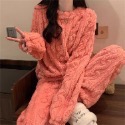 暖冬必備🔥珊瑚絨睡衣 法蘭絨睡衣 睡衣 家居服 保暖 可愛睡衣 秋冬款 長袖長褲 兩件式 套裝 居家服 情侶裝-規格圖11