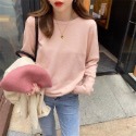 軟綿 七色 仿羊毛 針織長袖上衣 圓領 薄款針織上衣 包心紗上衣 羊絨上衣 圓領 素色 長袖上衣 軟濡 秋冬 2023-規格圖11