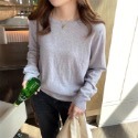 軟綿 七色 仿羊毛 針織長袖上衣 圓領 薄款針織上衣 包心紗上衣 羊絨上衣 圓領 素色 長袖上衣 軟濡 秋冬 2023-規格圖11