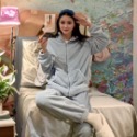 秋冬睡衣 女睡衣 長袖睡衣 暖暖水衣 睡衣套裝  女居家服 家居服 珊瑚絨 兩件套裝 可外穿 女睡衣 保暖睡衣-規格圖8