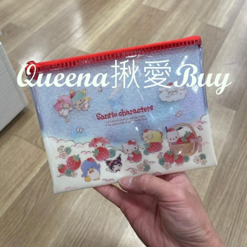 Queena揪愛BUY⏩日本代購✈Sanrio 三麗鷗 透明拉鍊袋✈收納袋 文具袋✈kitty雙子星大耳狗✈