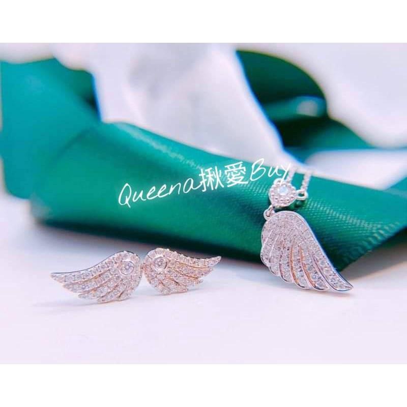 💓Queena揪愛BUY💓韓系飾品~翅膀閃鑽款~項鍊~2色~-細節圖2