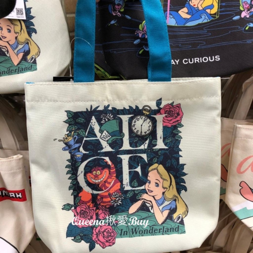 💓Queena揪愛BUY🆙⏩日本代購✈迪士尼 手提袋 托特手拿袋✈愛麗絲 小姐與流氓 萬用包 外出袋 收納 手拎包