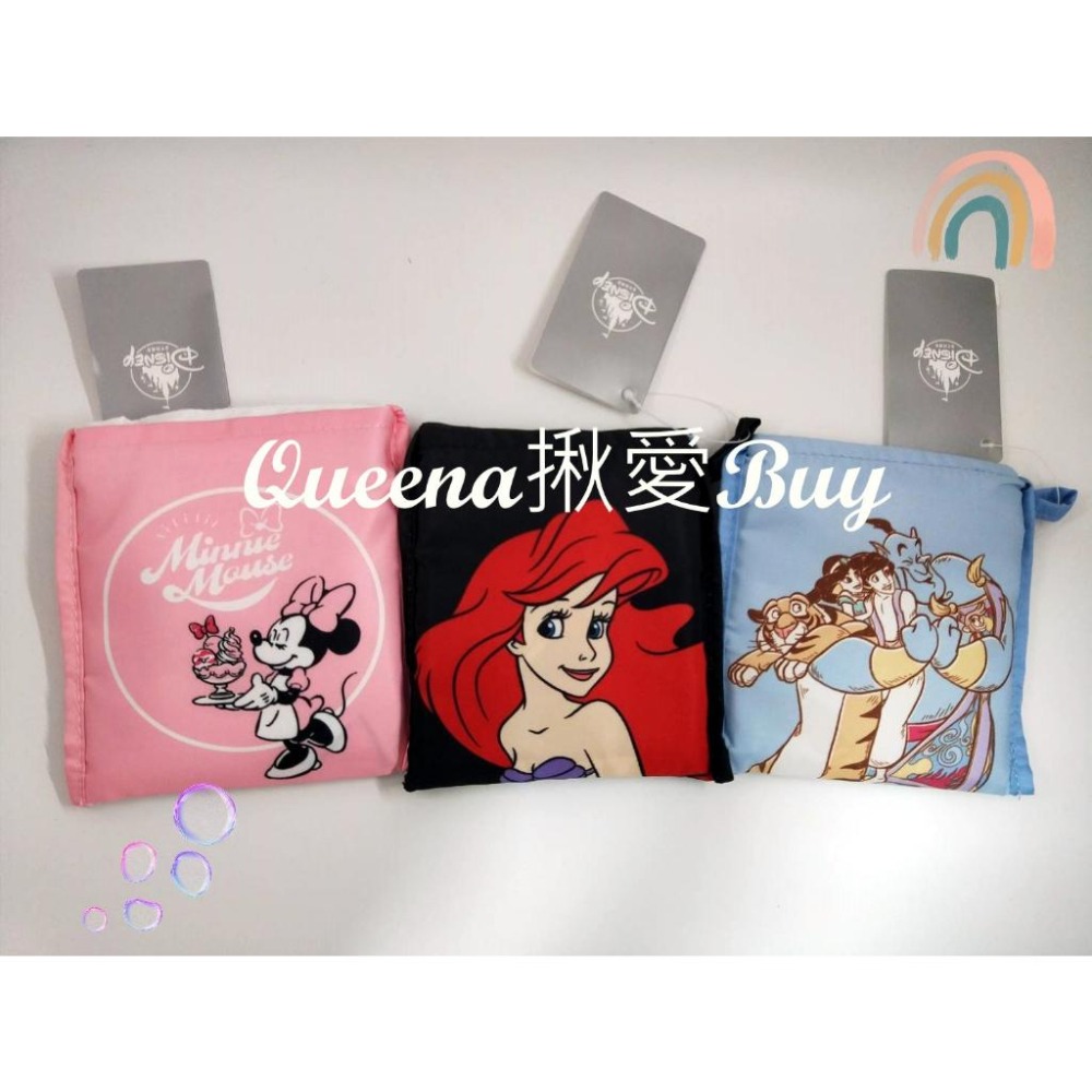 💓Queena揪愛BUY🆙⏩日本代購✈️✈迪士尼購物袋✈米妮/美人魚/阿拉丁✈Disney✈防潑水 可收納-細節圖2