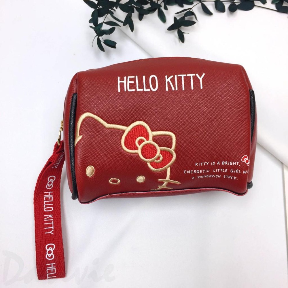 💓Queena揪愛BUY💓三麗鷗  sanrio**KITTY 手拿萬用包/收納包/化妝包/紅色款-細節圖3