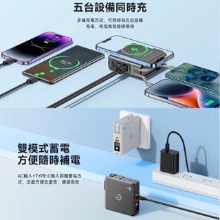 Mystyle 二代升級MagSafe多功能無線充電+自帶線行動電源+數顯充電頭PD快充大功率WPB01-細節圖5