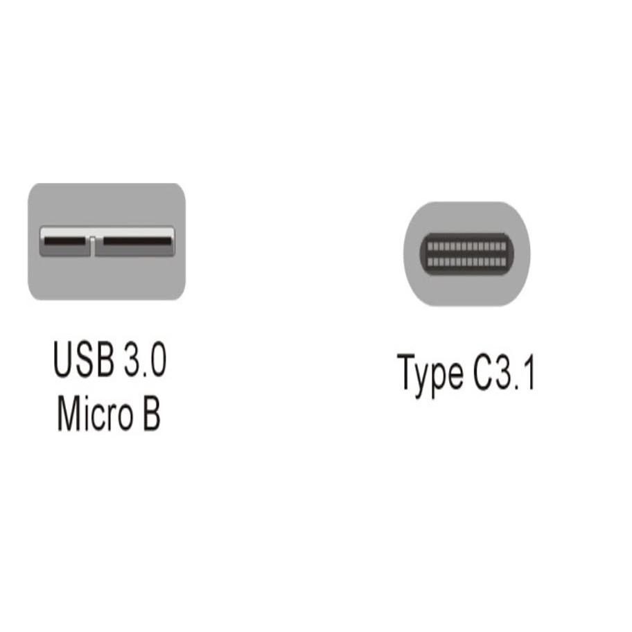 TYPEC-USB3.0 MICRO B公50CM-隨身硬碟傳輸線-細節圖6