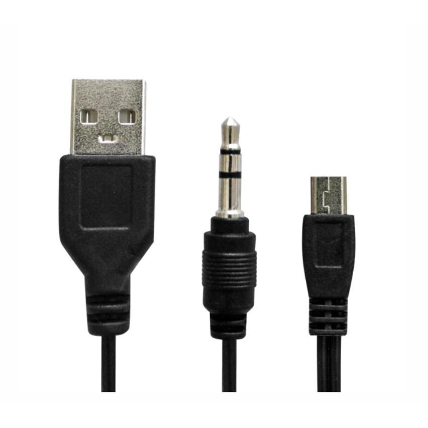 1對2 USB連接線-USB+3.5MM插頭/MINI5P插頭-細節圖3