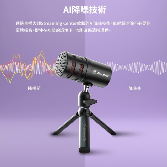 AVERMEDIA 圓剛 AM310G2 黑鳩USB心型指向麥克風-細節圖5