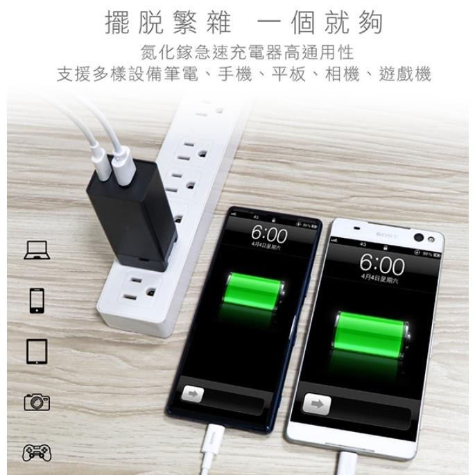 氮化鎵極速充電器,雙孔USB+PD充電器-細節圖6