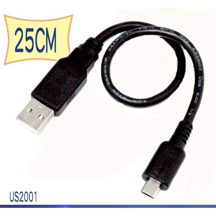 MicroUSB傳輸線充電線-USBA公-Micro USB25公分-細節圖2