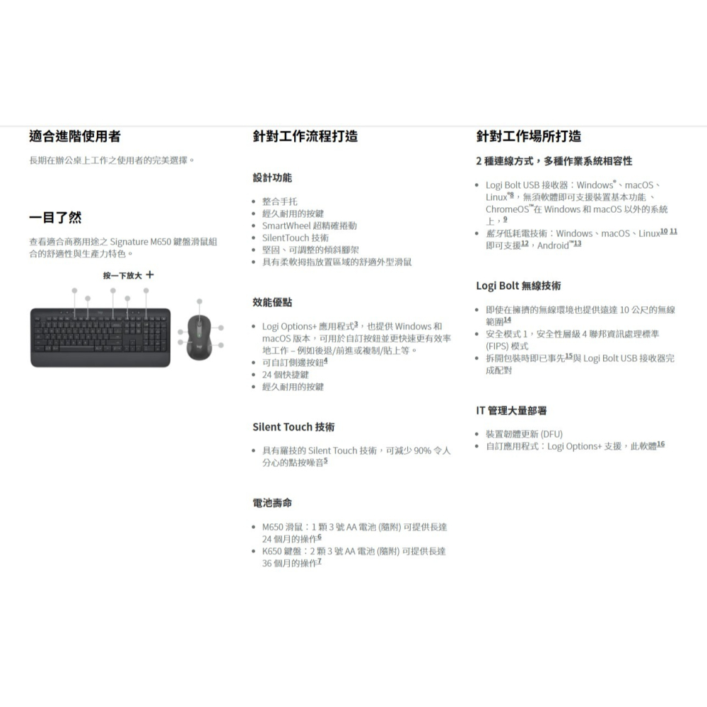 羅技MK650無線藍芽雙模鍵鼠組-細節圖2