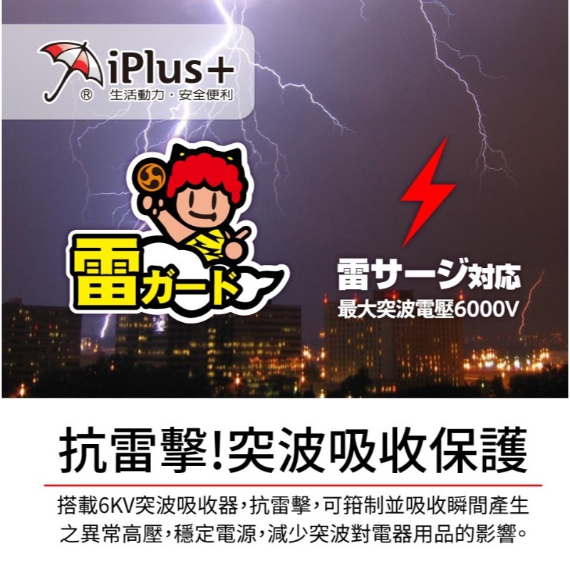 保護傘9切8座3P延長線-1.8米,安規電源,台灣製造-細節圖9