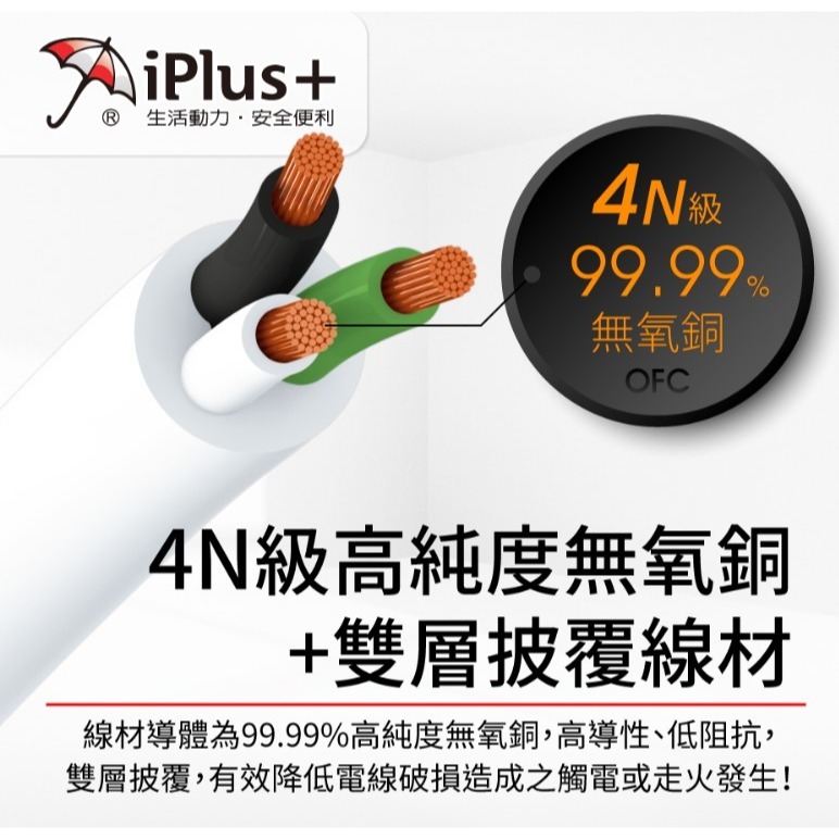 保護傘9切8座3P延長線-1.8米,安規電源,台灣製造-細節圖11