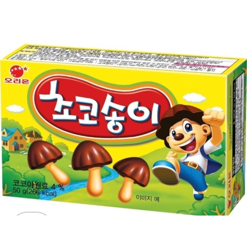 韓國 餅乾 蘑菇巧克力 好麗友 50g