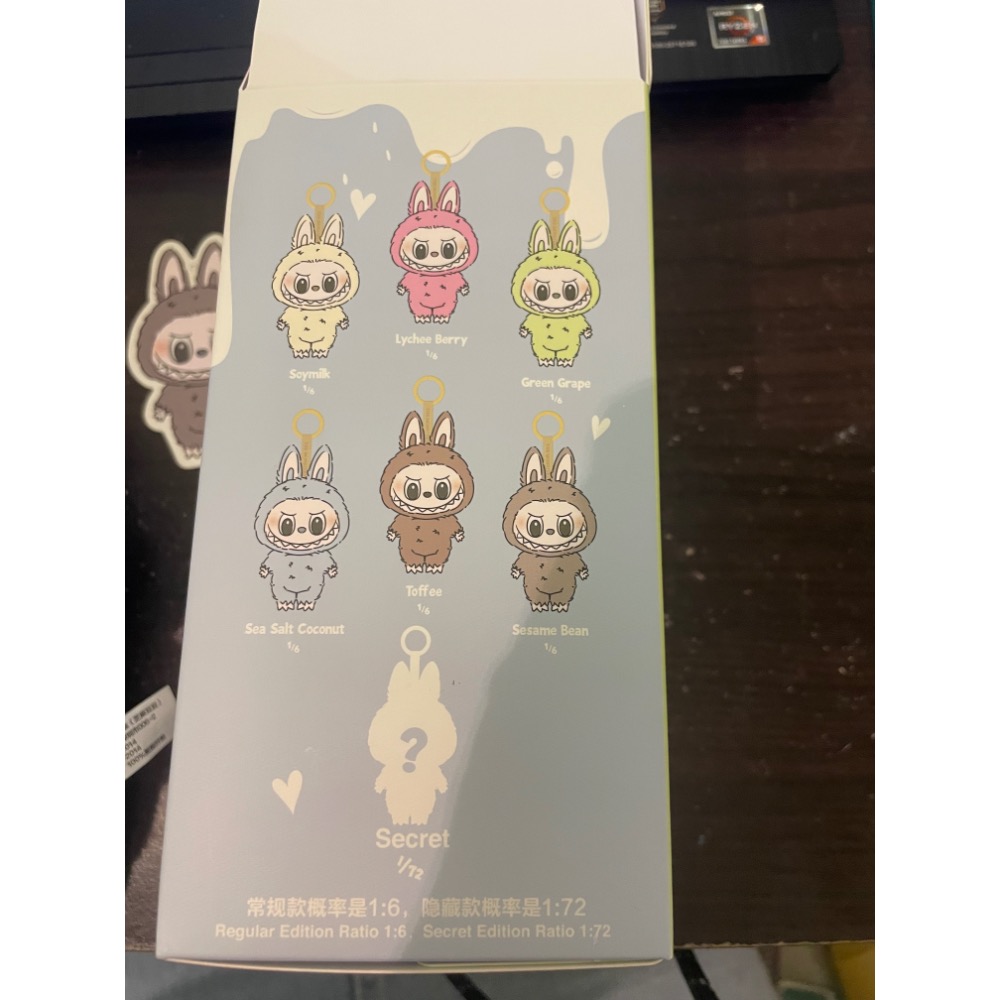 台灣購買 正版labubu 芝麻豆豆 已拆盒拆袋 全新未用-細節圖2