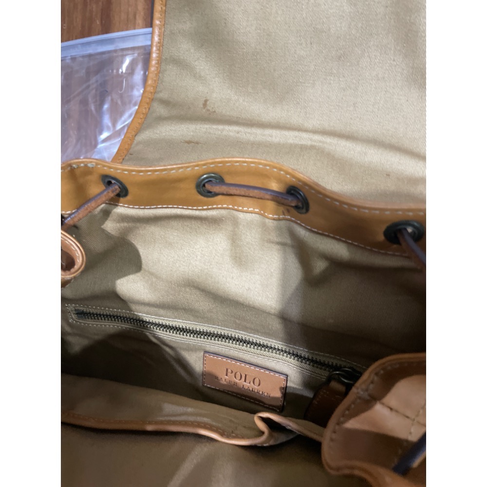 POLO RALPH LAUREN 牛皮包 後背 束口-細節圖4