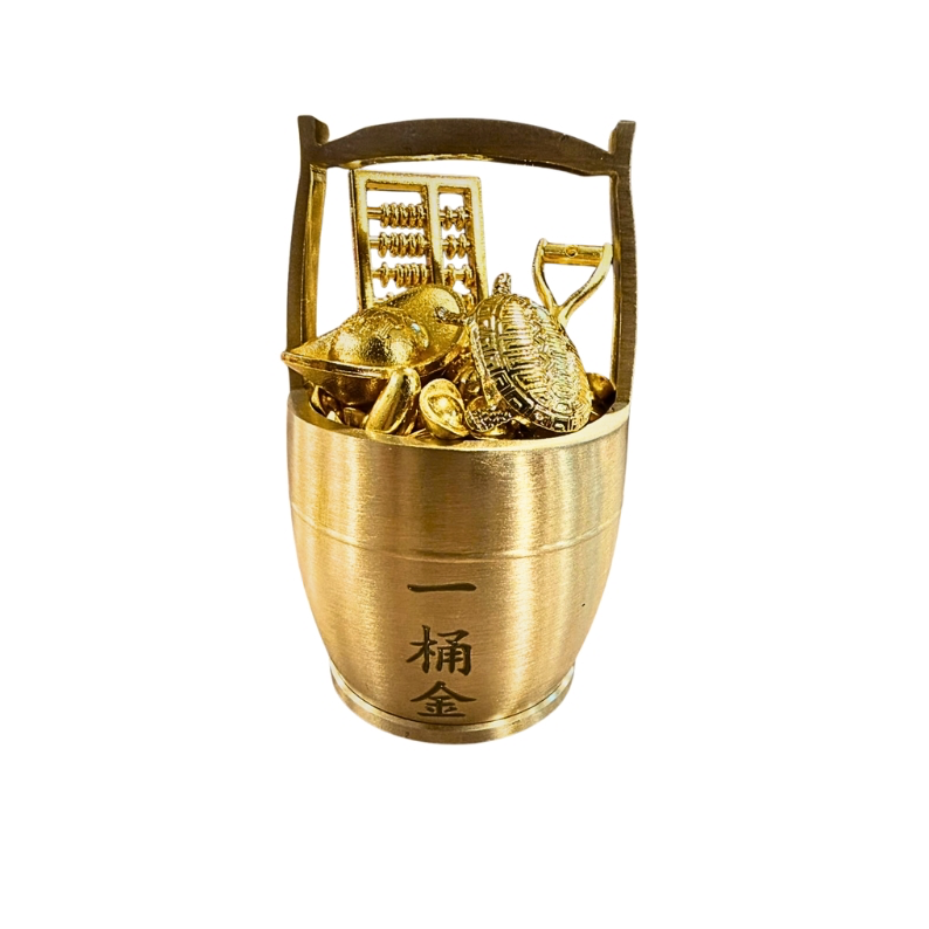 紫南宮 過爐招財一桶金 黃銅合金 112G-細節圖2