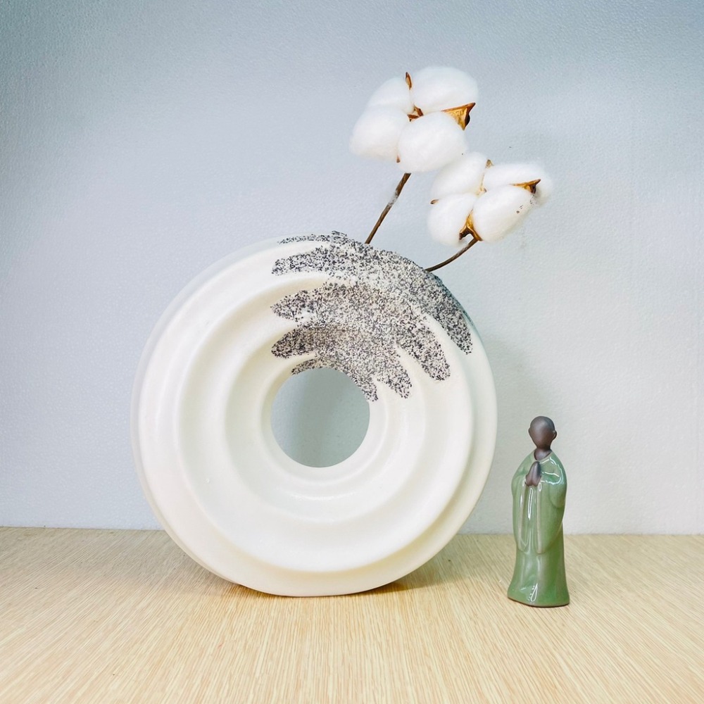 知雨若泥 復古微景觀生態瓶•神桌擺件•茶寵禪意風•植物園藝水族造景•佛教裝飾•台灣現貨•陶瓷擺飾•辦公室小物 瑜珈和尚-細節圖7