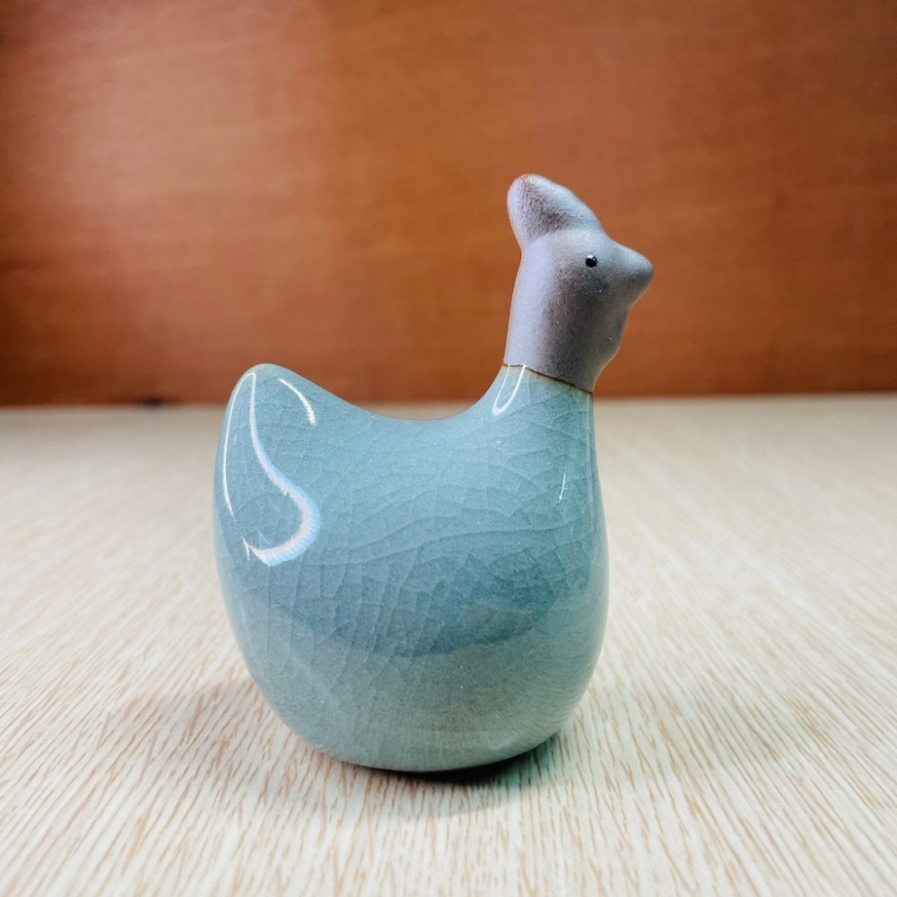 知雨若泥 復古微景觀 茶寵陶瓷擺飾 禪意園藝鮮花茶道配件盆栽花盆•多肉植物組盆•水族魚缸造景•辦公室小物 小雞公雞-細節圖3