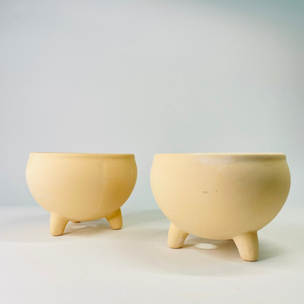 花盆王 知雨若泥 透氣三足半圓素燒盆器 種子薄荷香草山烏龜多肉植物仙人掌水草陶盆栽•水晶收納乾燥花束DIY組盆•台灣現貨-細節圖6