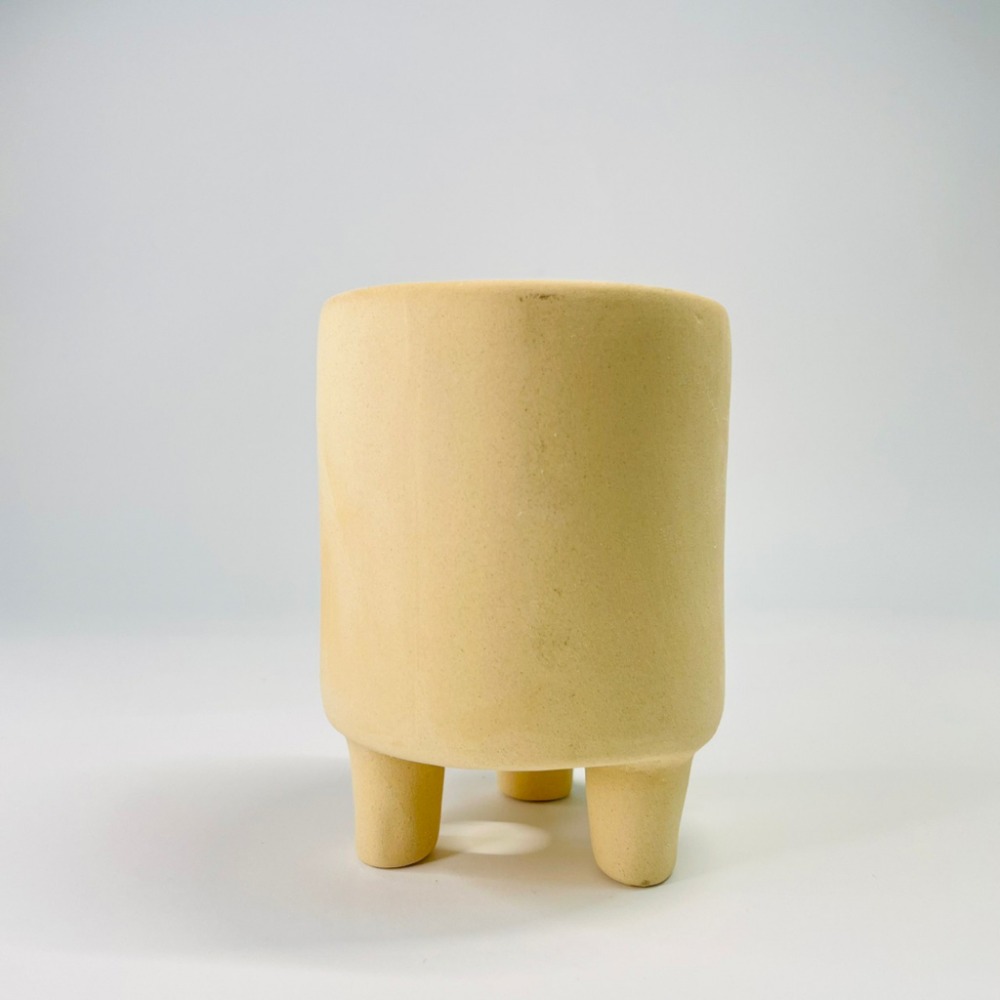 花盆王 知雨若泥 多肉植物盆栽批發•素坯花盆•DIY可手繪創作彩繪盆•美術材料•園藝透氣盆•台灣現貨•膚色小卷素燒盆-細節圖2