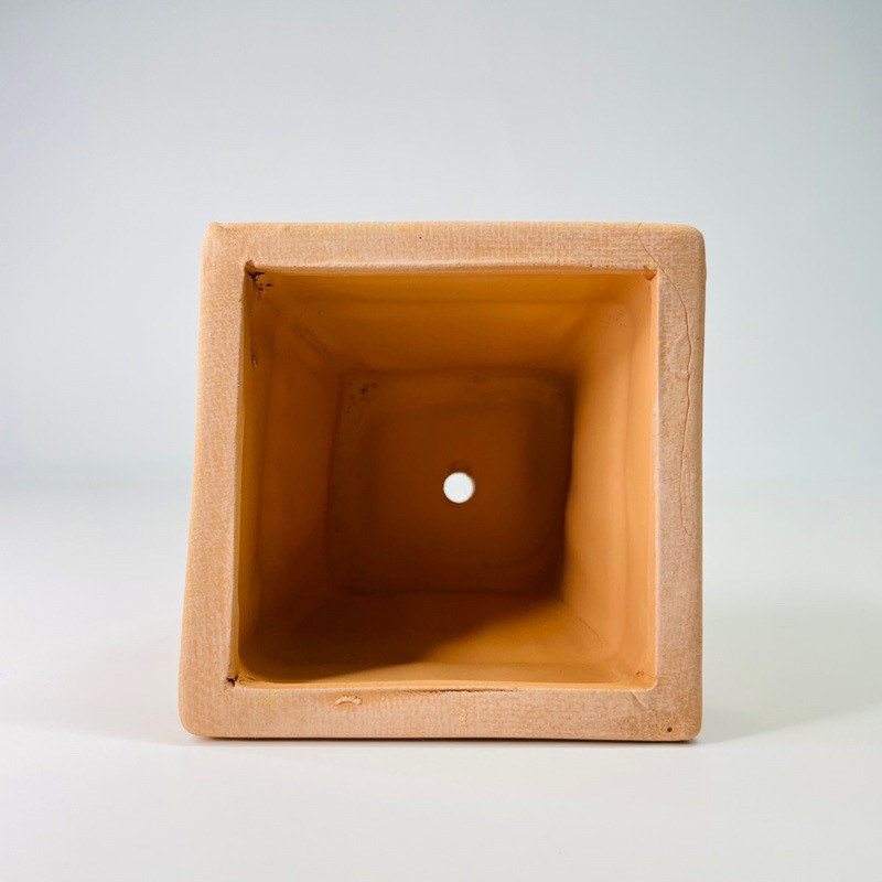 花盆王 知雨若泥 多肉植物盆栽•園藝組盆DIY•鄉村風造景花盆•台灣現貨•辦公室小物•素燒透氣紅陶方口刷白歐式小盆-細節圖6