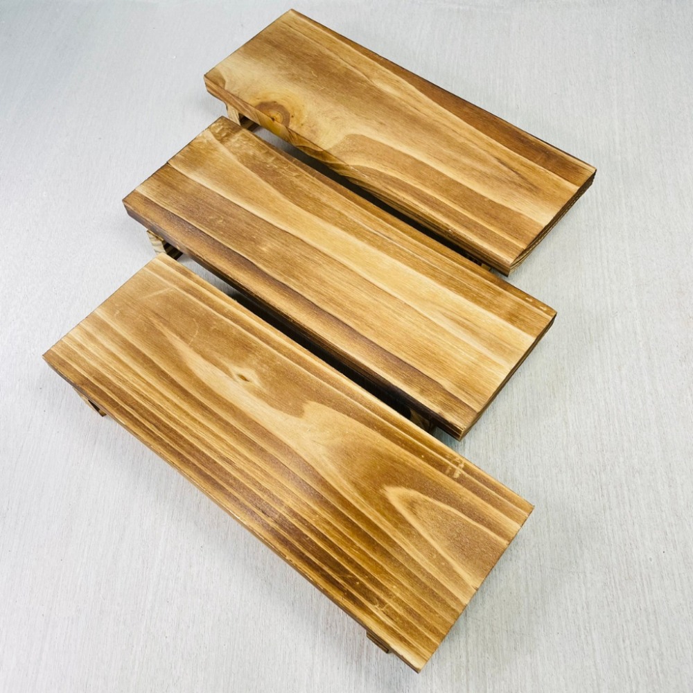 花盆王 知雨若泥 盆栽木座•花園造景•花架木架•桌面裝飾•園藝•礦石展示•台灣現貨•木頭擺件展示架高底座 直立款-細節圖7