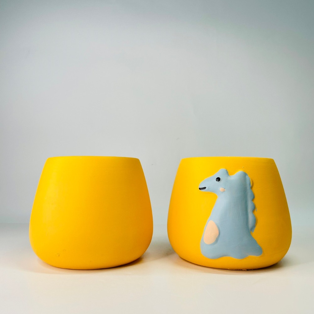 花盆王 知雨若泥 可愛怪奇動物園陶瓷盆栽植物花瓶多肉花器 筆筒文具化妝品收納 畢業婚禮佈置辦公室小物生日禮物DIY台灣-細節圖5