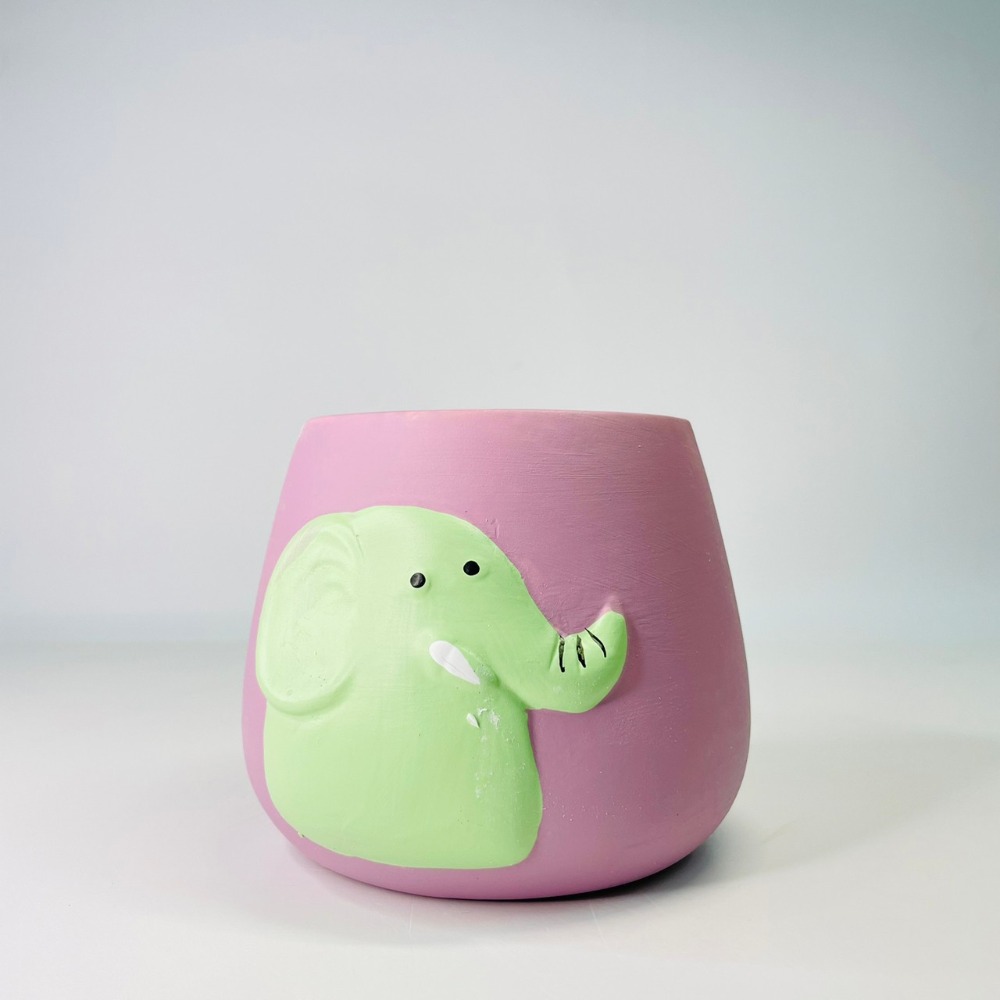 花盆王 知雨若泥 可愛怪奇動物園陶瓷盆栽植物花瓶多肉花器 筆筒文具化妝品收納 畢業婚禮佈置辦公室小物生日禮物DIY台灣-細節圖6