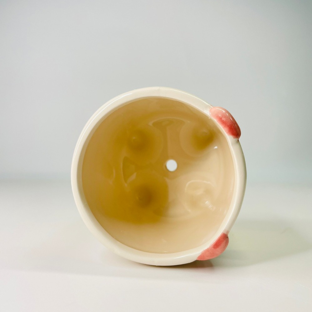 花盆王 知雨若泥 黃肚兜粉紅小豬陶瓷盆栽植物花瓶多肉花器 筆筒文具化妝品收納 畢業婚禮佈置辦公室小物生日禮物DIY台灣-細節圖6