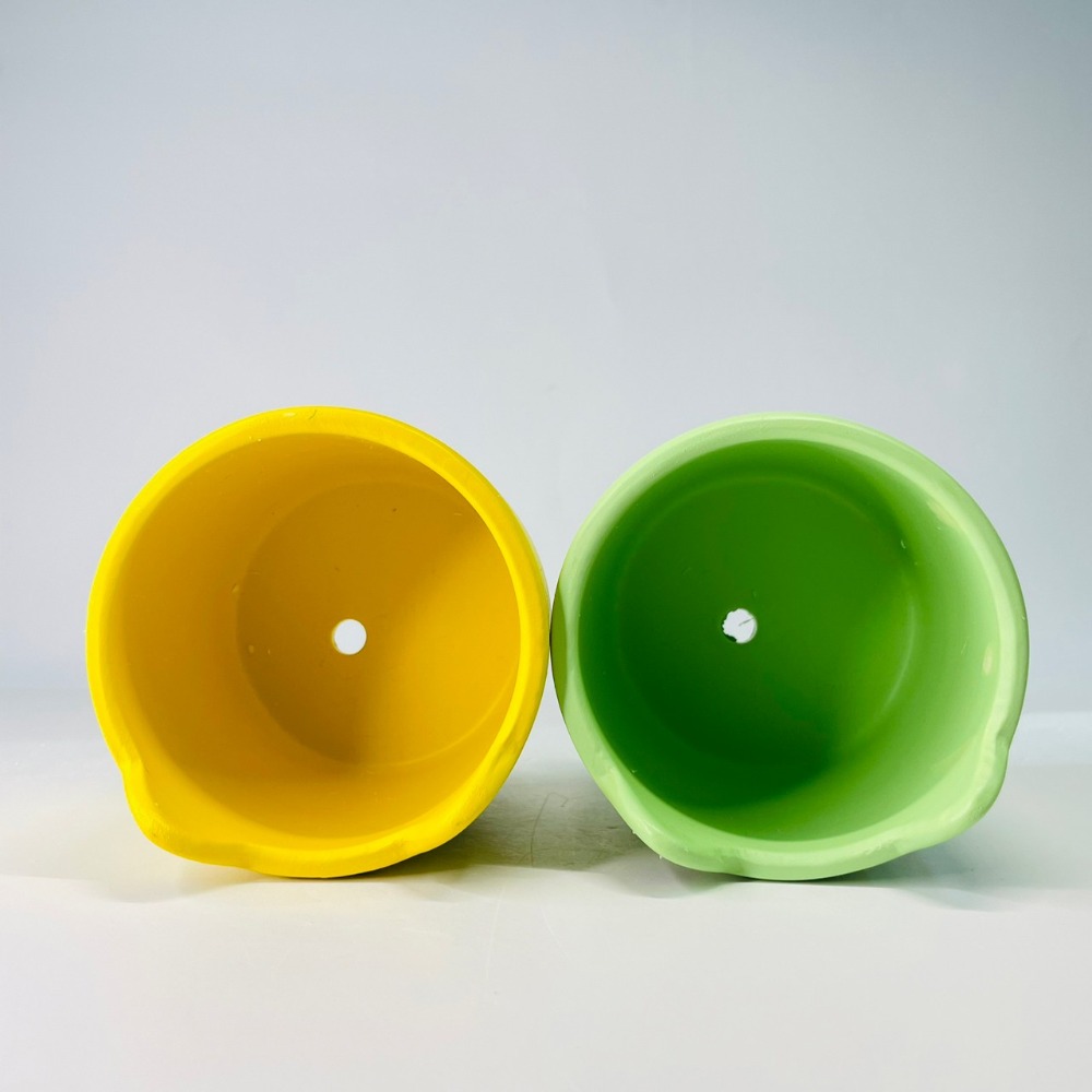 花盆王 知雨若泥 黃色小老虎綠色小青蛙陶瓷盆栽植物花瓶多肉花器 筆筒文具化妝品收納 畢業婚禮佈置辦公室小物生日禮物DIY-細節圖9