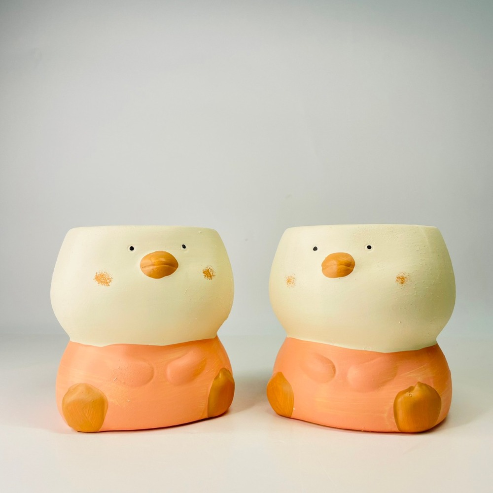 花盆王 知雨若泥 胖胖小鳥花盆陶瓷盆栽植物花瓶多肉花器 筆筒文具化妝品收納 畢業婚禮佈置辦公室小物生日禮物DIY台灣-細節圖5