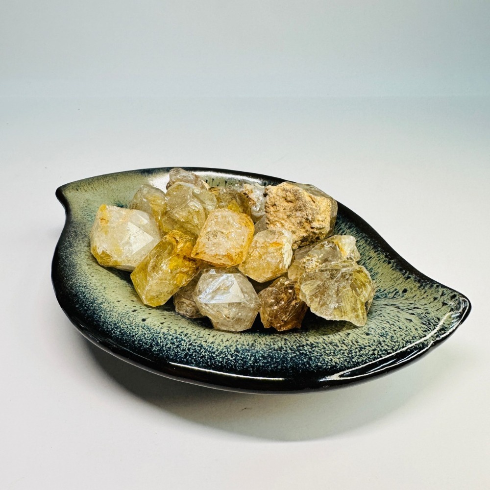 花盆王 知雨若泥 彩釉深色星空葉子花盤•盆栽底盤苔球盤居家裝飾首飾盤子招財聚寶盆•日式風格立香薰香盤•台灣現貨-細節圖3