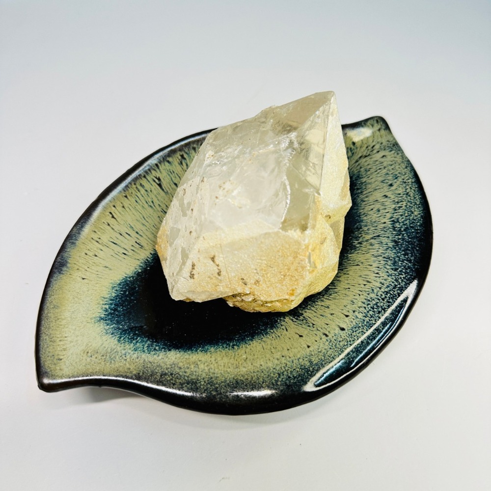 花盆王 知雨若泥 彩釉深色星空葉子花盤•盆栽底盤苔球盤居家裝飾首飾盤子招財聚寶盆•日式風格立香薰香盤•台灣現貨-細節圖10