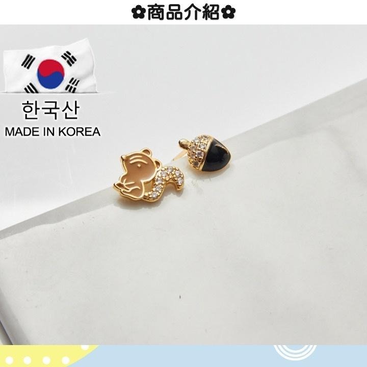 現貨📿 橡實好朋友耳環 925銀針 KOREAN正韓 不對稱 耳環 鍍14K金  CK2212013 【貓貨生活】-細節圖3