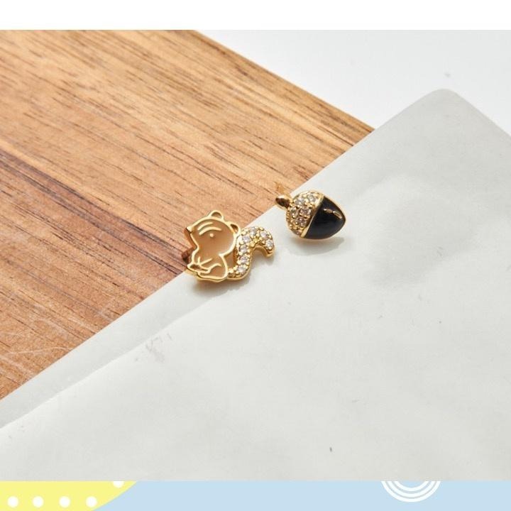 現貨📿 橡實好朋友耳環 925銀針 KOREAN正韓 不對稱 耳環 鍍14K金  CK2212013 【貓貨生活】-細節圖6