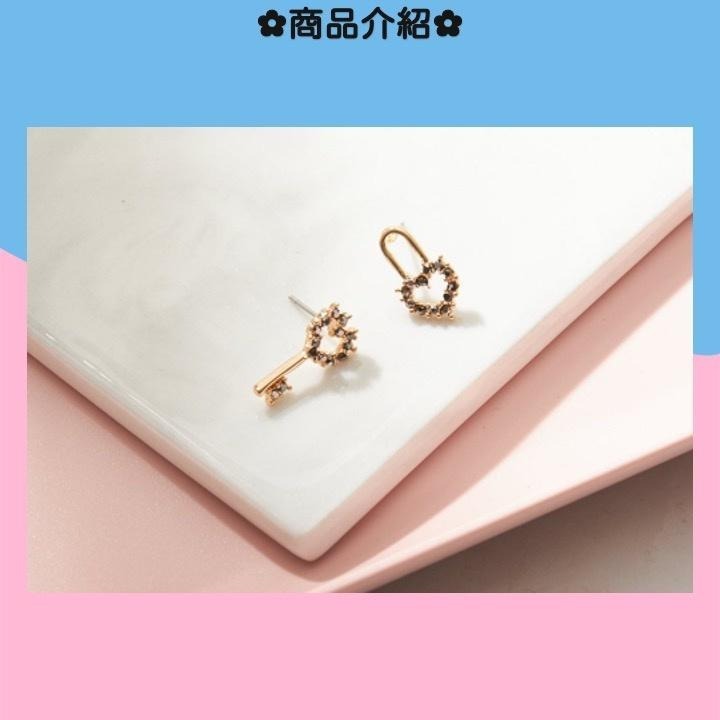 現貨📿 心之鑰匙耳環 愛心 耳環 鑰匙 防敏鋼針 耳釘 耳針 愛心耳環 特殊耳環 CK2204045 【貓貨生活】-細節圖4
