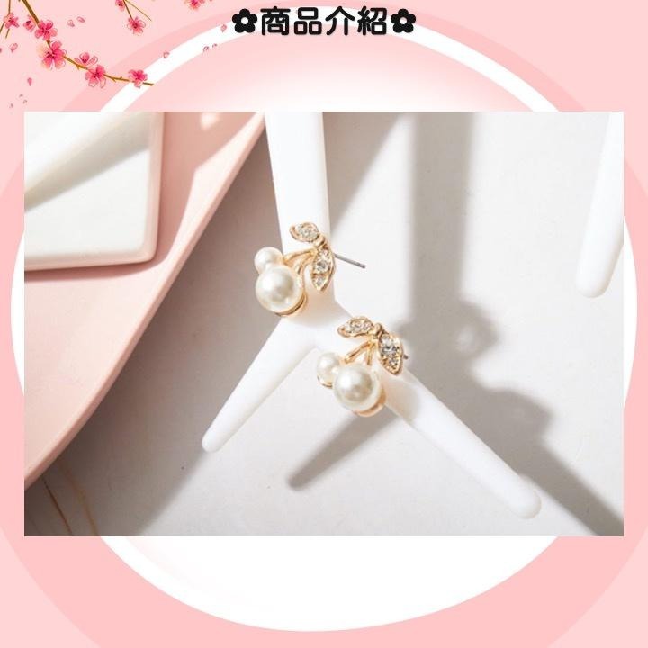 現貨📿 相戀櫻桃季耳環 櫻桃 珍珠 耳環 防敏鋼針 珍珠耳環 飾品 櫻桃耳環 CK2204068 【貓貨生活】-細節圖3