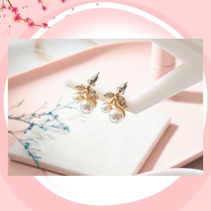 現貨📿 相戀櫻桃季耳環 櫻桃 珍珠 耳環 防敏鋼針 珍珠耳環 飾品 櫻桃耳環 CK2204068 【貓貨生活】-細節圖4